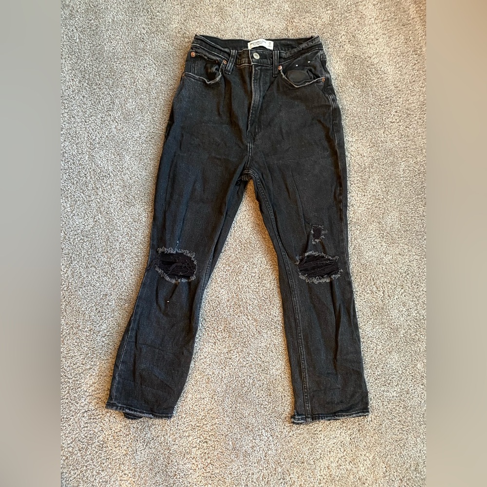 Abercrombie Size 26short 2s Curve love Black Jeans Non Smoking Home Worn Once